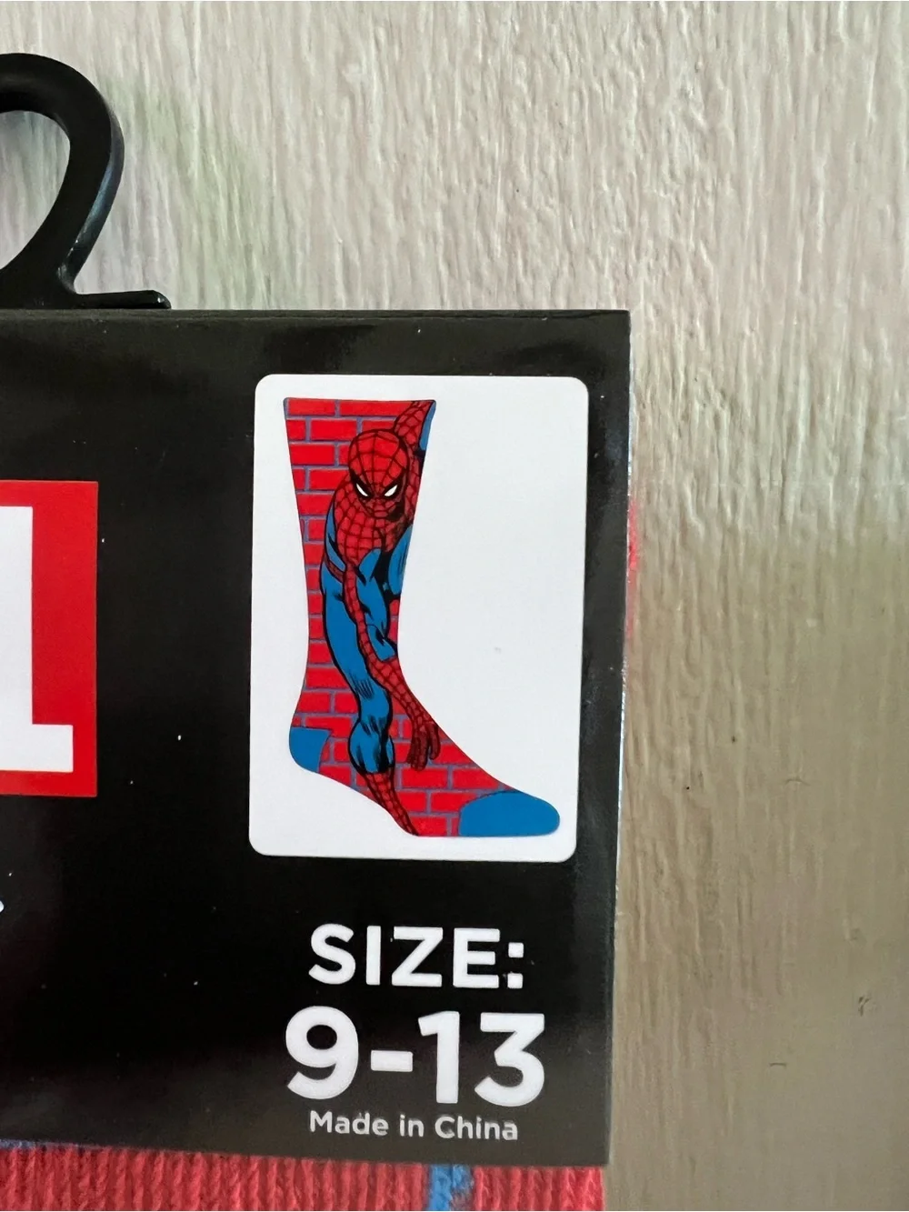 NWT Marvel Spider-Man Crew Socks Bundle of 2 Kids Size 9-13 Superhero Socks
